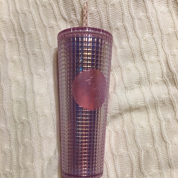 Starbucks Pink Disco Grid Holiday 2030 LIMITED 24 OZ Tumbler